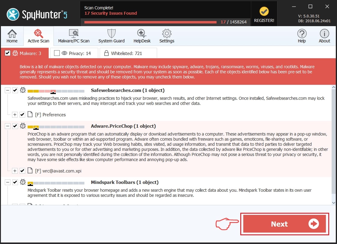 SpyHunter 5 Scan Step 3