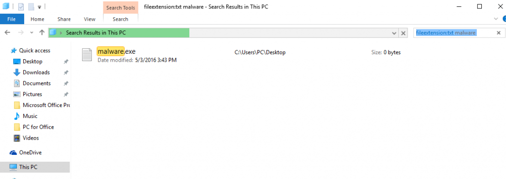 file extension malicious
