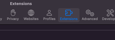 safari extensions removal